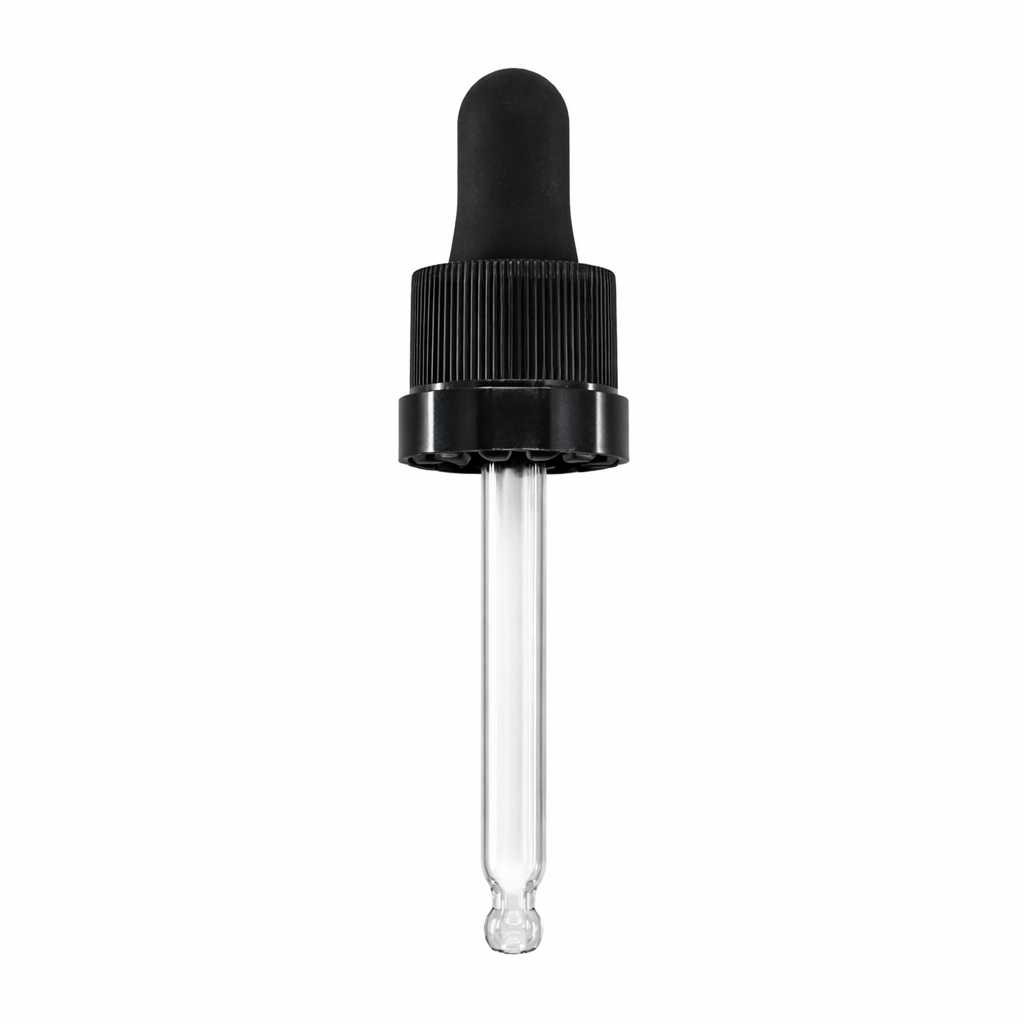 Kvapátko čierne matné s lesklým prúžkom, plast, 57 mm