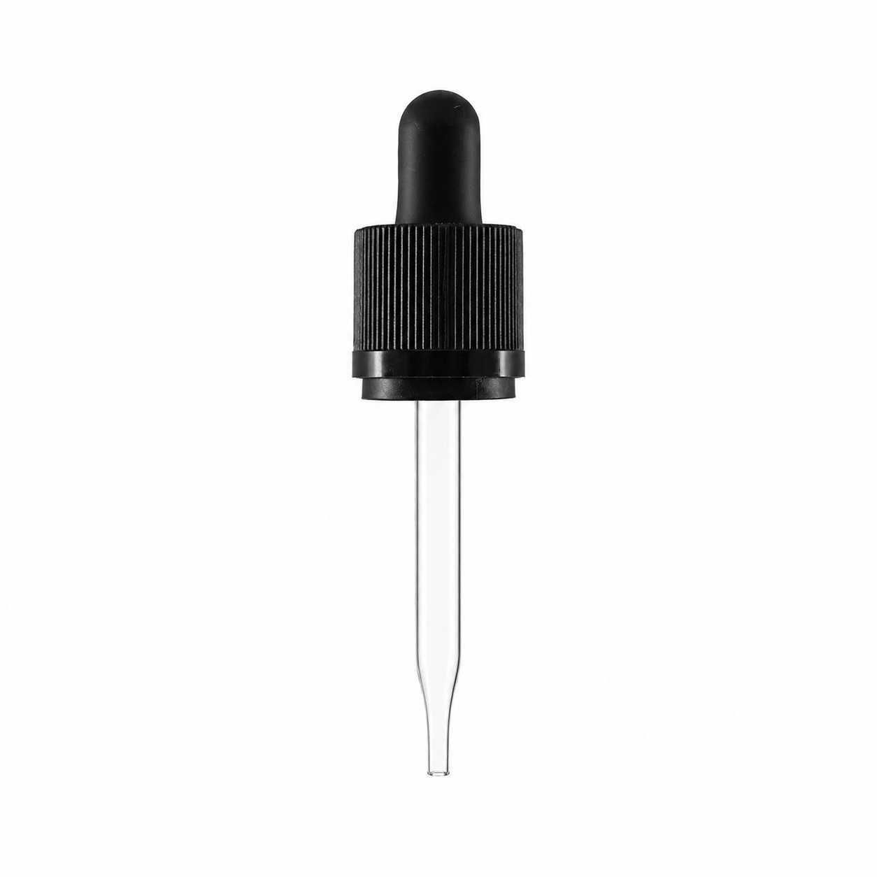 Pipette noire avec bague d’inviolabilité 71 mm, avec sécurité