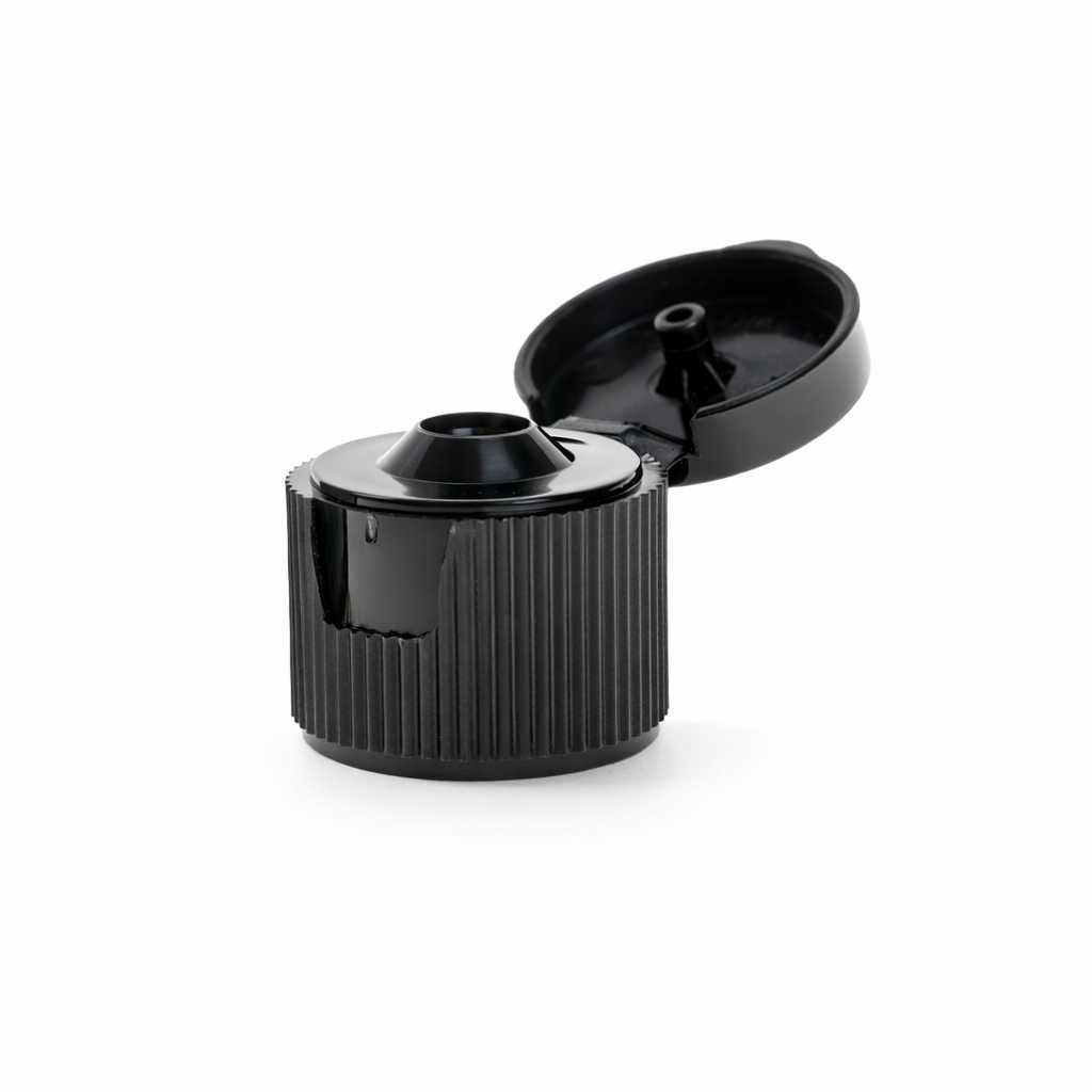 Bouchon flip-top en plastique noir 18/410