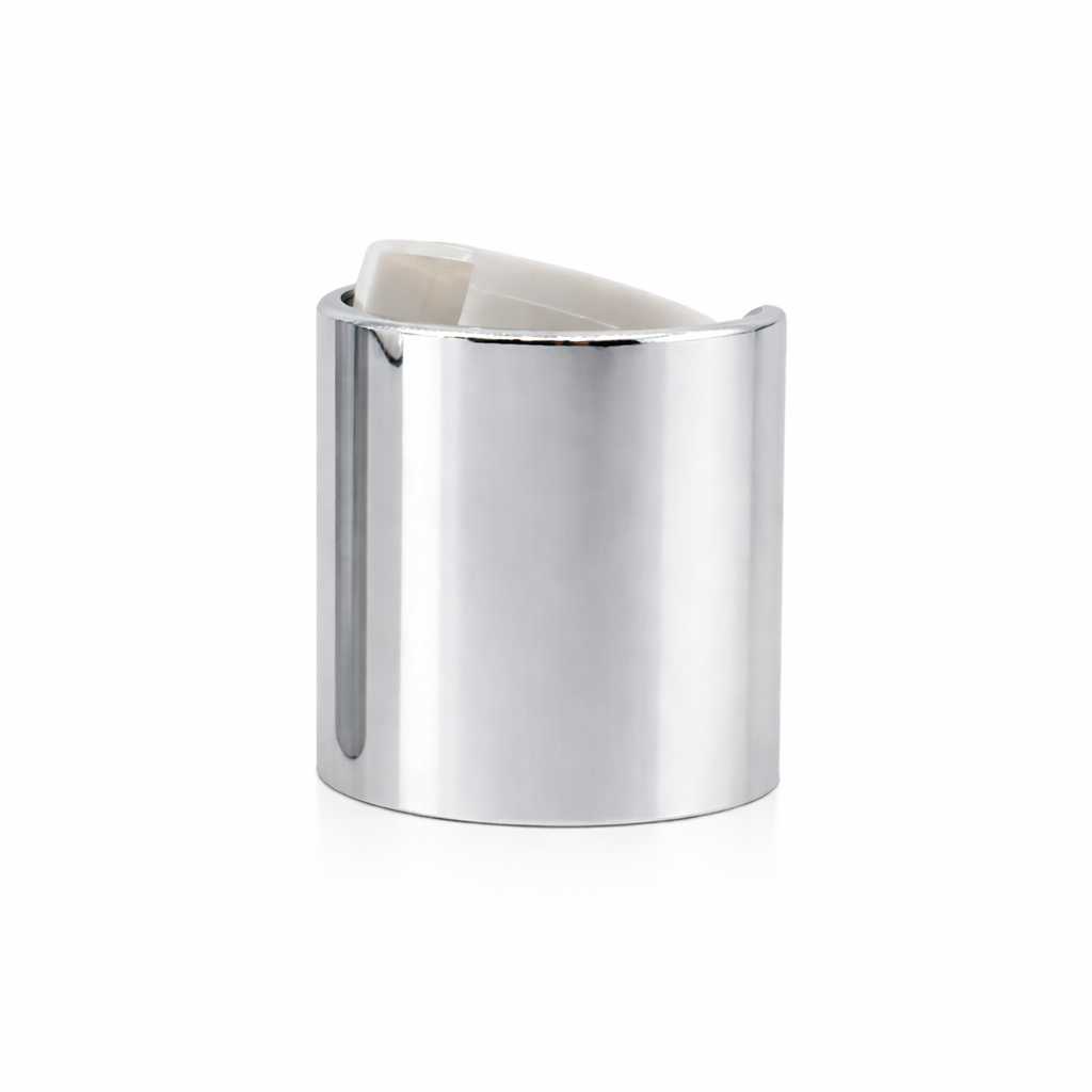 Disc top vrchnák, hliník + PP, strieborný, biely stred, 24/410