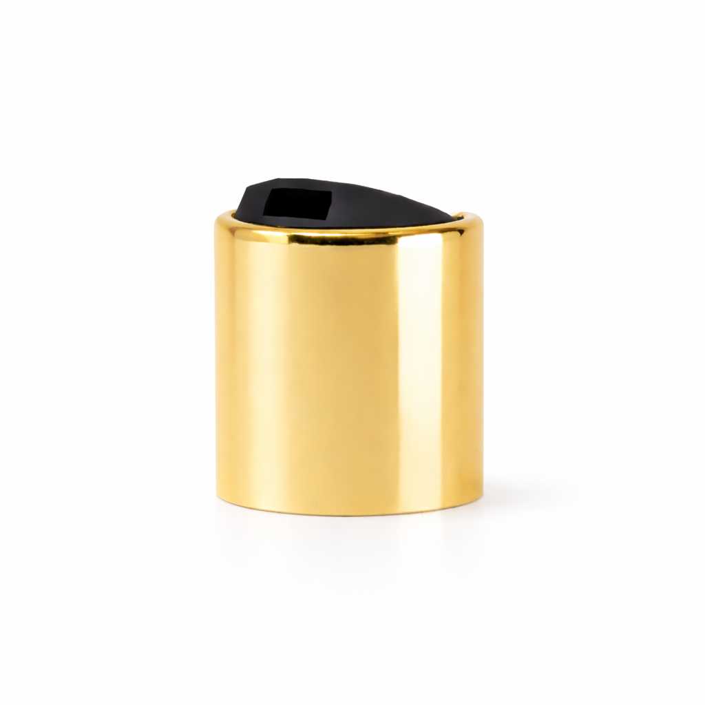 Disc-top kupak, alumínium + PP, arany, fekete betét, 24/410