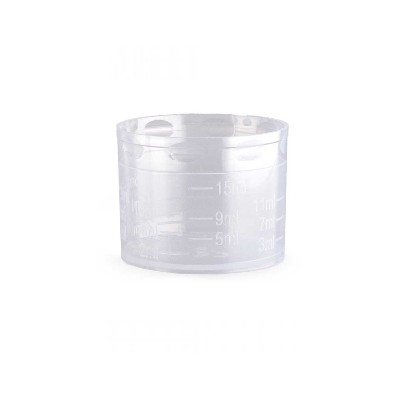 Plastová odměrka 28/410 na bezpečnostní uzávěr, 2–15 ml