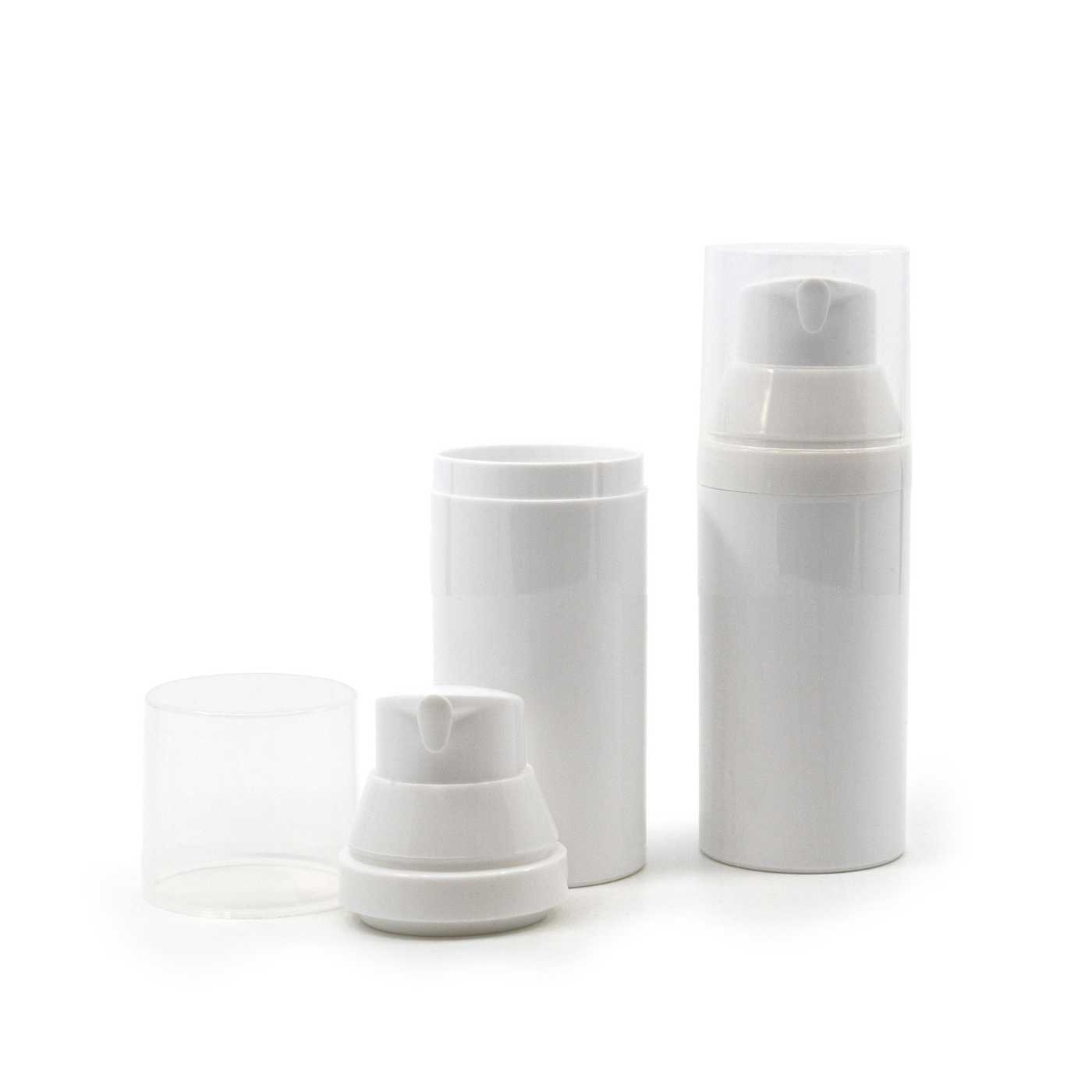 Airless fľaška, plastová biela 30 ml