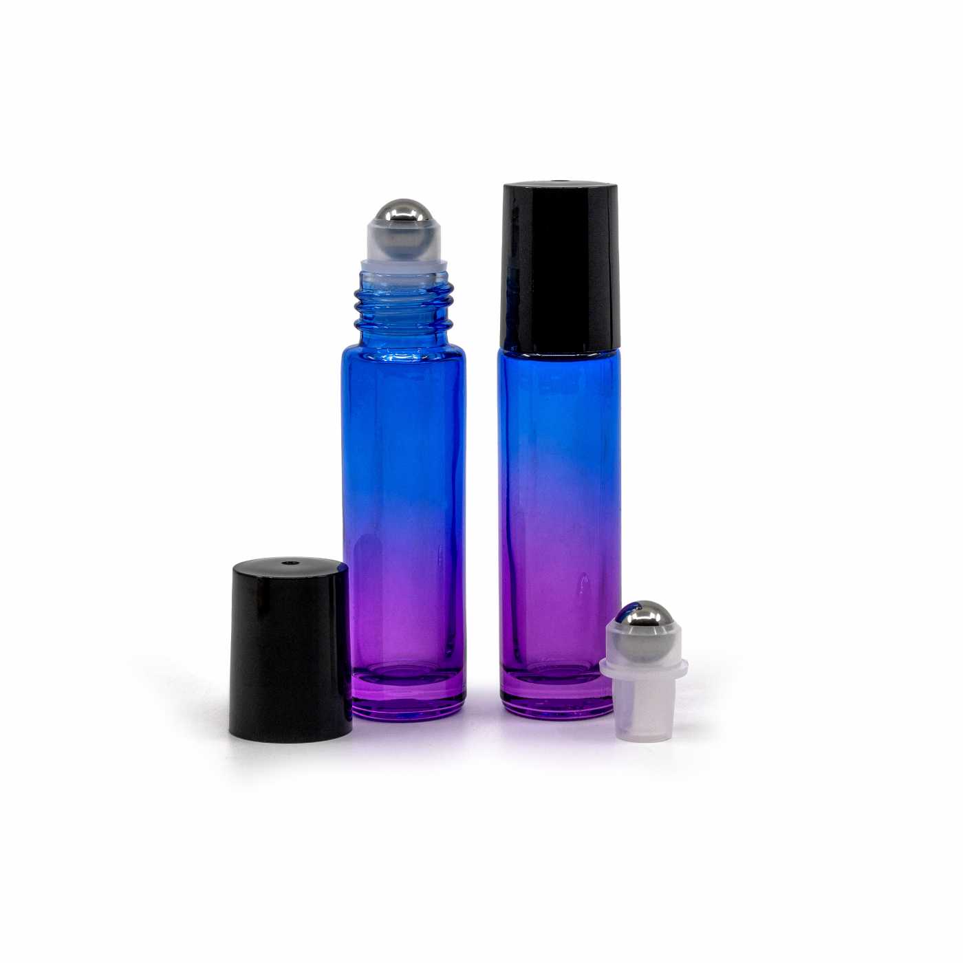Sklenený roll-on 10 ml, modro-fialový