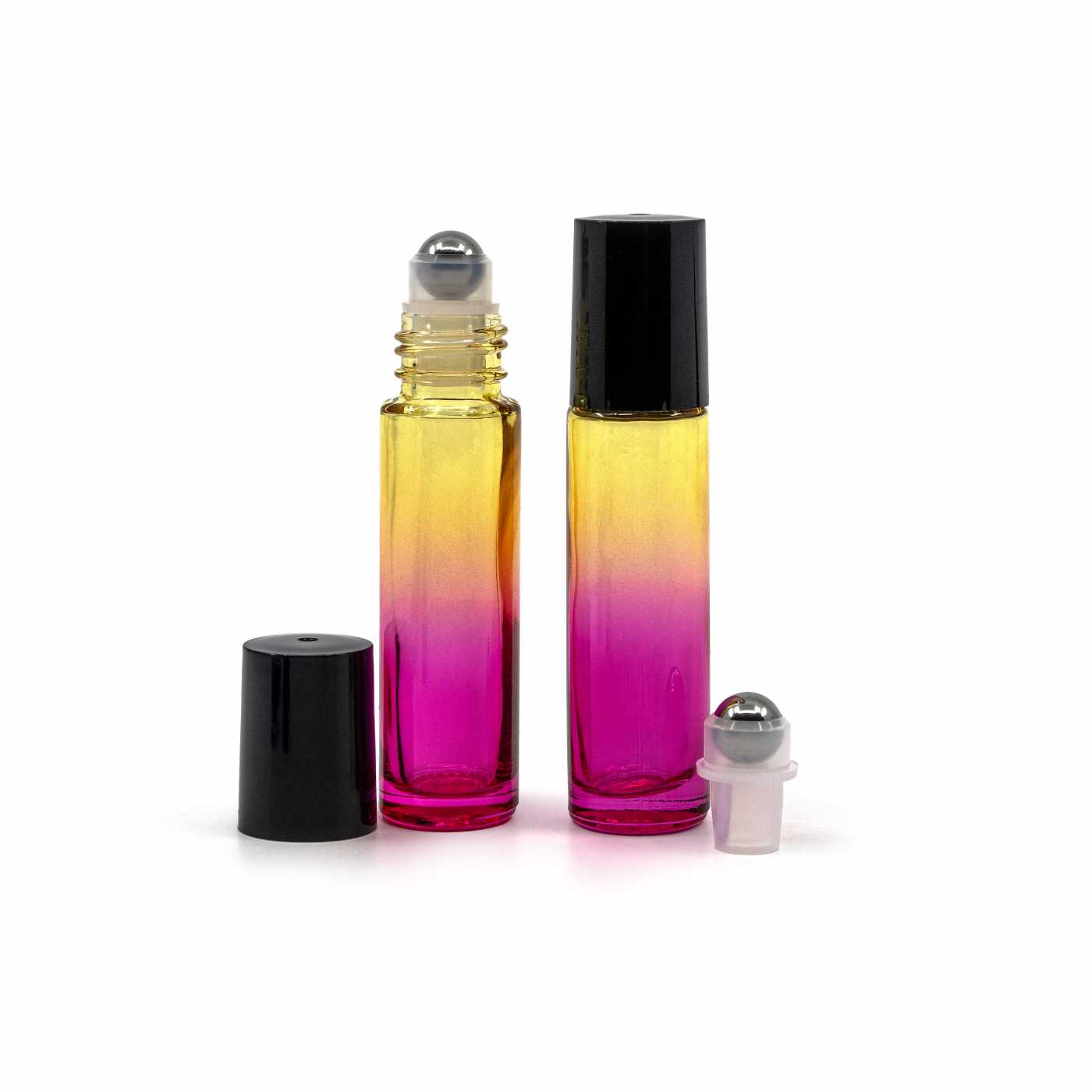 Sklenený roll-on 10 ml, žlto-ružový