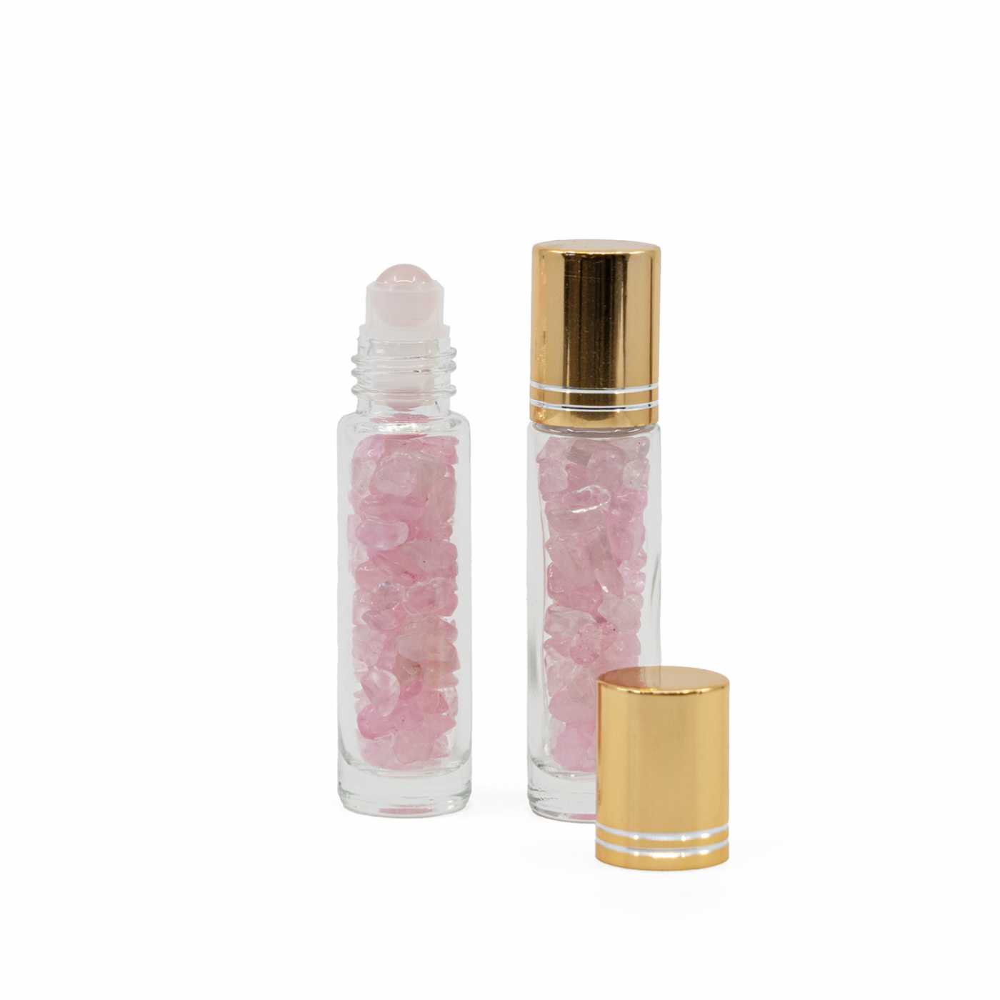 Sklenený roll-on s ruženínom, zlatý vrchnák, 10 ml
