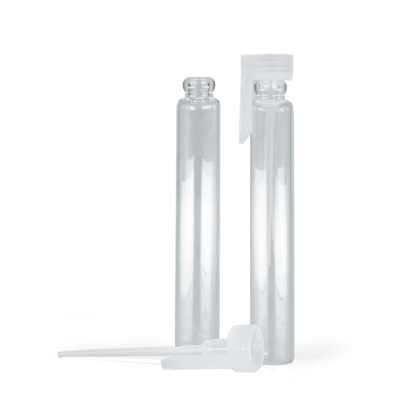 Sklenený kozmetický tester s priehľadným vrchom, 3 ml