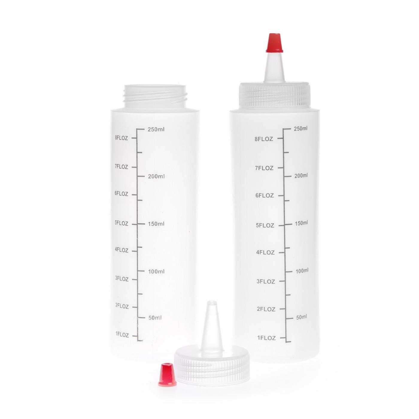Plastová fľaša s mierkou, 250 ml