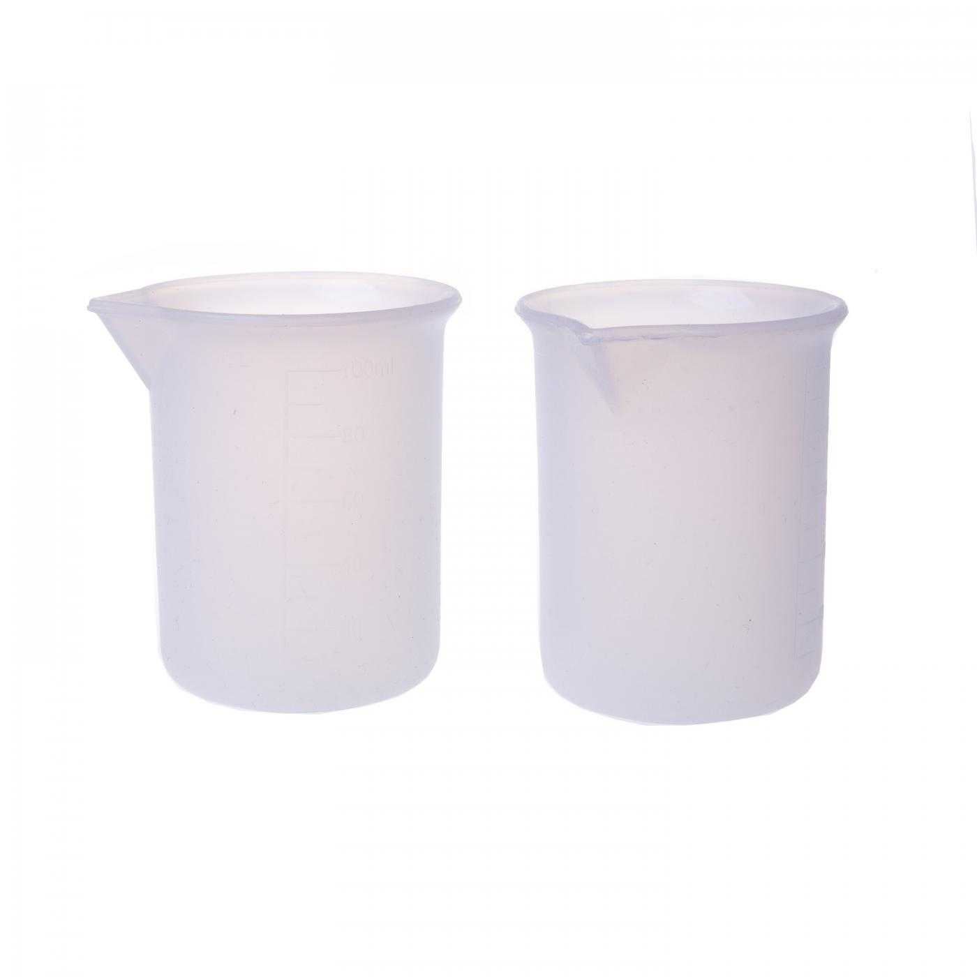 Silikónová nádoba na nalievanie, mliečna, 100 ml